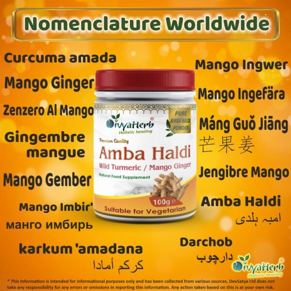 Amba Haldi (Curcuma Amada) Powder