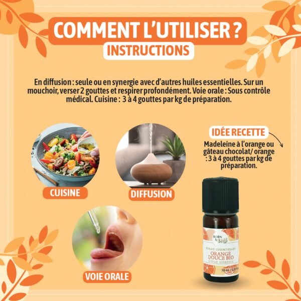 Huile essentielle Orange douce Certifiée Bio