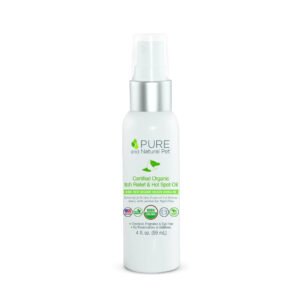 Pure and Natural Pet Certified Organic Itch Relief and Hot Spot Oil for Dogs 4oz