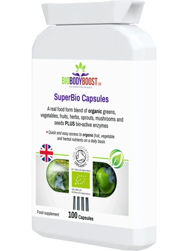 SuperBio Capsules - Vegan Organic Foods Blend