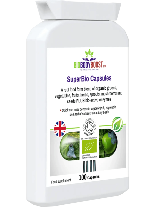 SuperBio Capsules - Vegan Organic Foods Blend