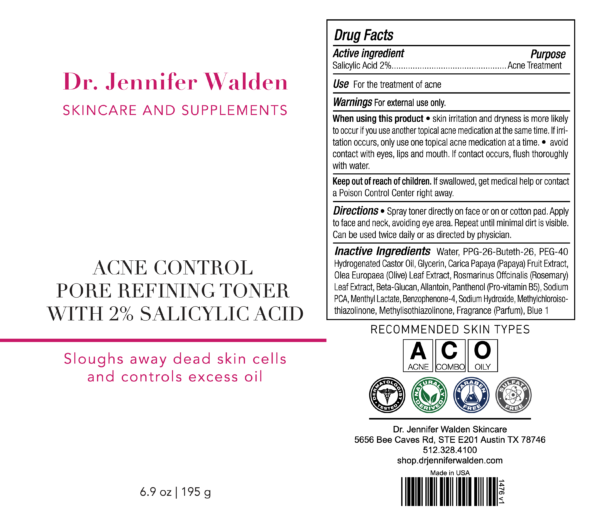 ACNE CONTROL PORE REFINING TONER WITH 2% SALICYLIC ACID