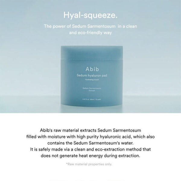 Abib Sedum Hyaluron Pad Hydrating Touch 165ml / 75pads