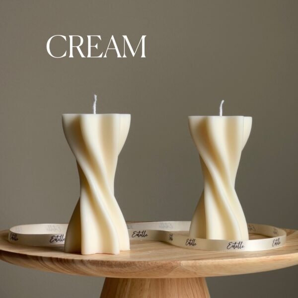 Wavy Swirl Pillar Candle