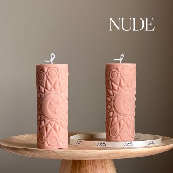 Moon Mandala Pillar Candle
